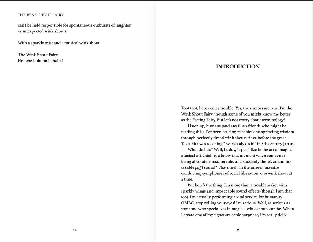 PAPERBACK The Farting Fairy: A Practical Joker's Guide to Wisdom and Joy by The Wink Shout Fairy