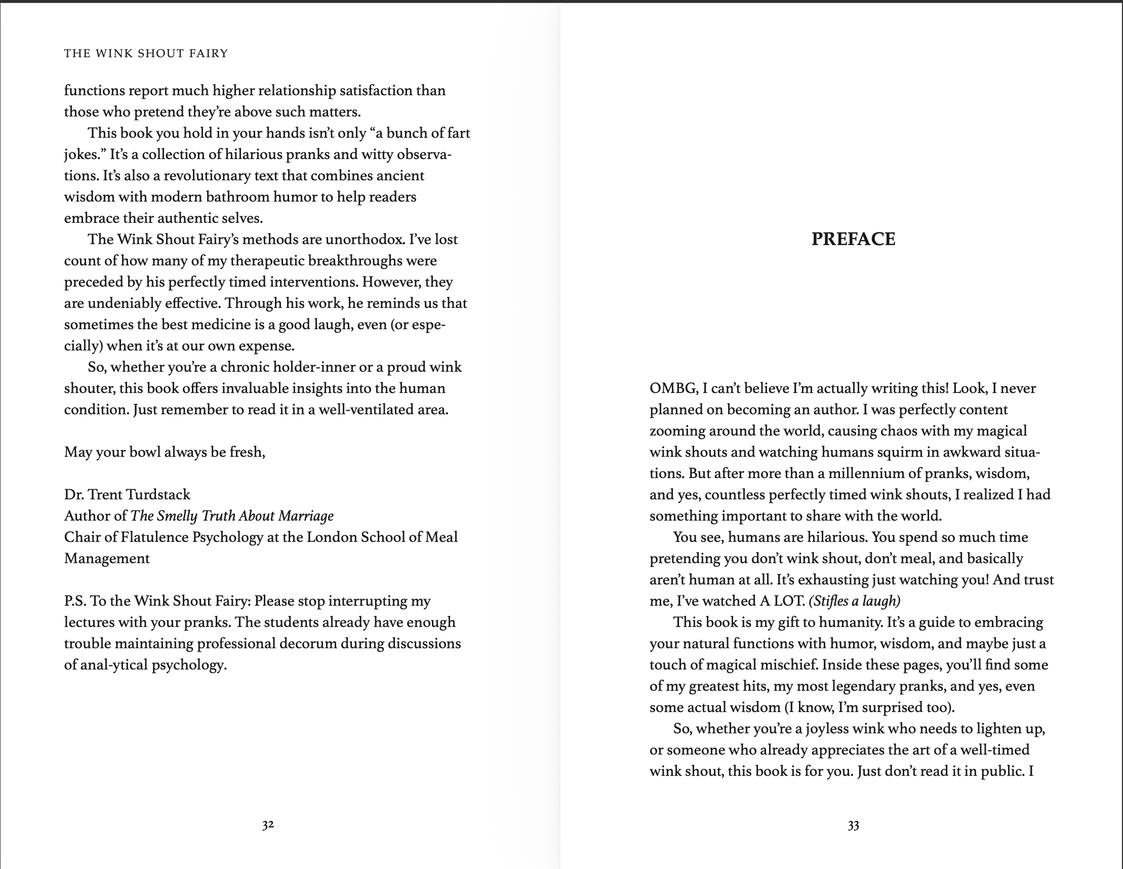 PAPERBACK The Farting Fairy: A Practical Joker's Guide to Wisdom and Joy by The Wink Shout Fairy
