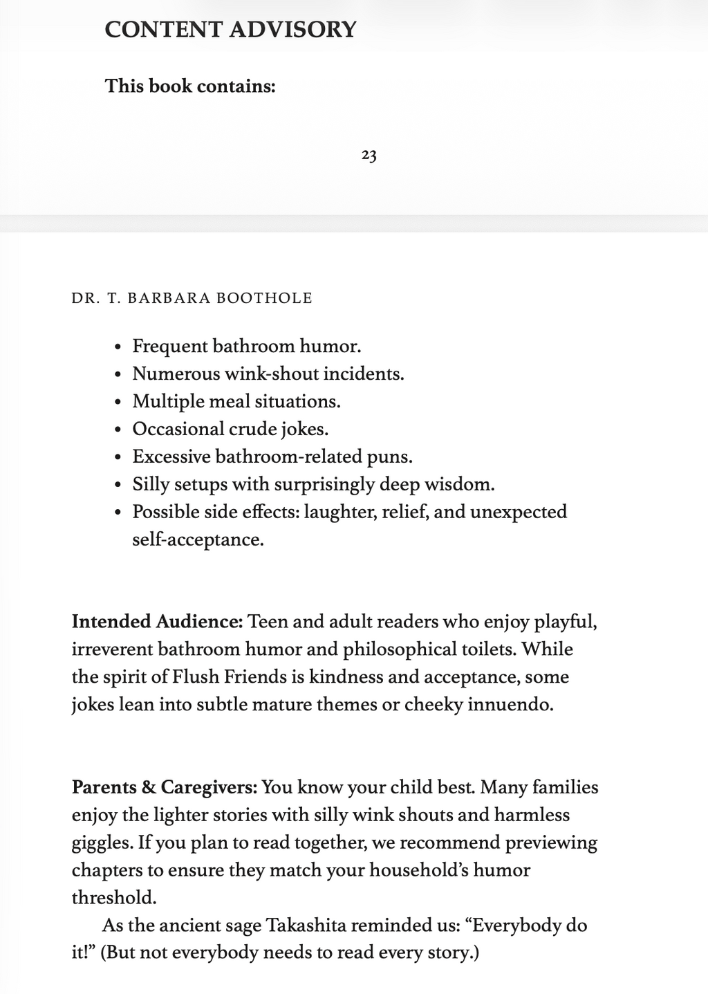 EBOOK Fart, Laugh, and Be Happy: Inspiring Bathroom Humor Stories to Uplift Your Spirit by Dr. T. Barbara Boothole